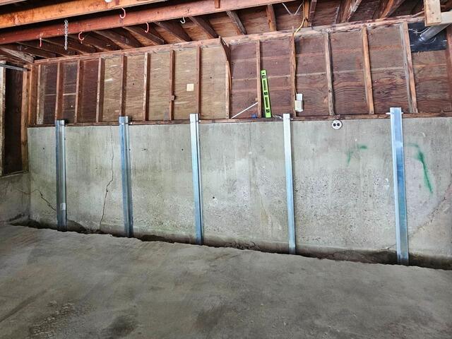 PowerBrace Garage Wall Stabilization in Gilman, Vermont | Matt Clark's Northern Basement Systems - After Photo