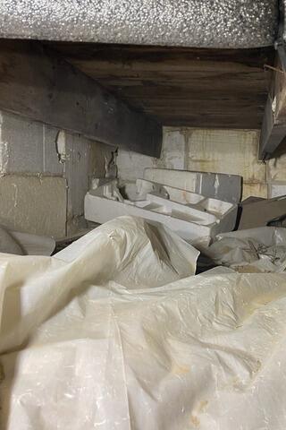 Crawl Space Encapsulation and Dehumidifier Installation in Granville, Vermont | Matt Clark's Northern Basement Systems - Before Photo