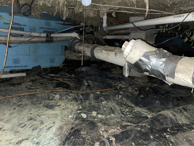 Crawl Space Encapsulation in East Dorset, Vermont | Matt Clark's Northern Basement Systems - Before Photo