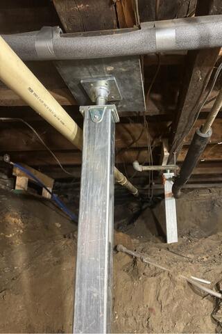 Sagging Crawl Space Repair in North Pownal, Vermont | Matt Clark's Northern Basement Systems - After Photo