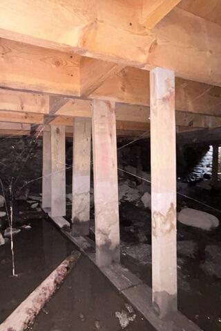 Crawl Space Repair in North Concord, VT | Matt Clark's Northern Basement Systems - Before Photo