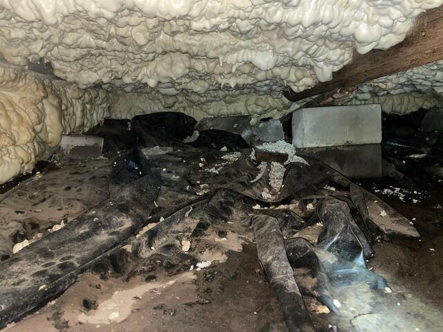 Crawl Space Repair and Encapsulation in Swanzey, NH | Matt Clark's Northern Basement Systems - Before Photo