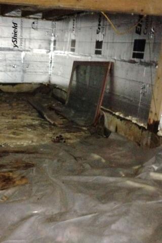 Crawl Space Encapsulation & Waterproofing in Newfane, VT | Matt Clark's Northern Basement Systems - Before Photo