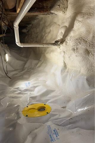 Crawl Space Insulation and Encapsulation in North Montpelier, VT | Matt Clark's Northern Basement Systems - After Photo