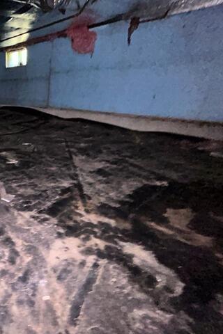 Crawl Space Repair in West Dummerston, VT | Matt Clark's Northern Basement Systems - Before Photo