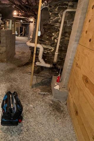 Complete Basement Encapsulation & Waterproofing in South Burlington, VT | Matt Clark's Northern Basement Systems - Before Photo