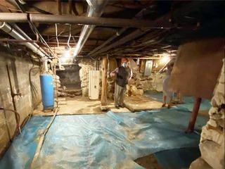 Fixing sagging floors in South Burlington, Vermont.