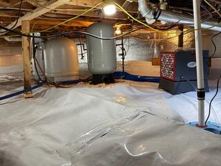 Crawl Space Winterization & Waterproofing in Conway, New Hampshire, by Matt Clark's Northern Basement Systems.