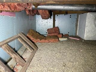 Crawl Space Repair in Chazy, New York, by Matt Clark's Northern Basement Systems.