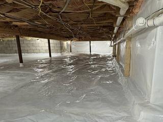 Crawl Space Encapsulation in Newbury, Vermont | Matt Clark's Northern Basement Systems