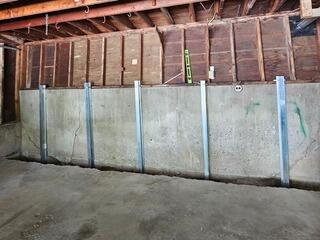 PowerBrace Garage Wall Stabilization in Gilman, Vermont | Matt Clark's Northern Basement Systems