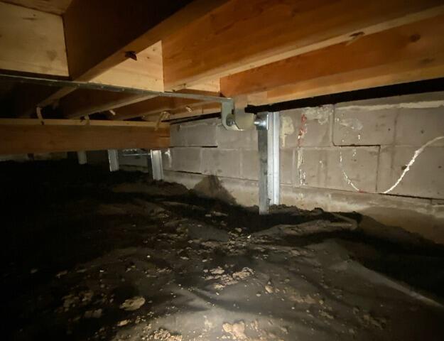 Foundation Wall Stabilization with PowerBrace™ System at Family Cabin in Siren, WI - After Photo