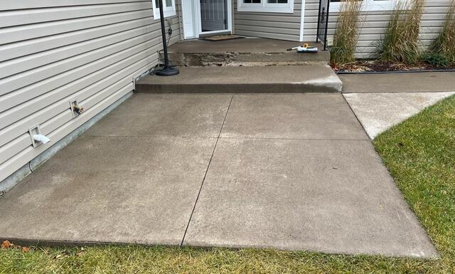 Front Steps and Slab Stabilized with Concrete Repair and Durastone in Duluth, MN