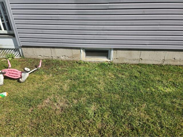 Installing an Egress Window in Cheshire, MA. - Before Photo