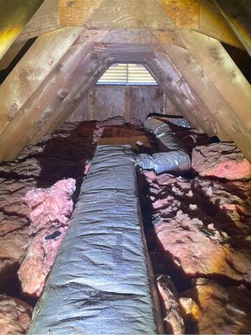 Insulating an Attic with TruSoft™ Cellulose Insulation in Holyoke, MA - Before Photo