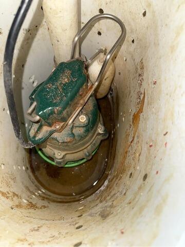Performing Annual Maintenance on a Sump Pump in Charlemont, MA - Before Photo
