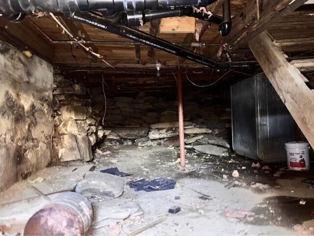 Encapsulating a Crawl Space in Chester, MA - Before Photo