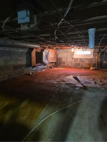 Encapsulating a Crawl Space in Holland, MA - Before Photo