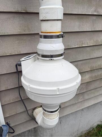 Replacing a Radon Fan in Thompson, CT - After Photo