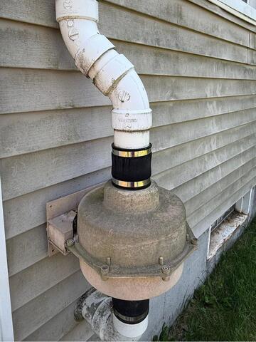 Replacing a Radon Fan in Thompson, CT - Before Photo