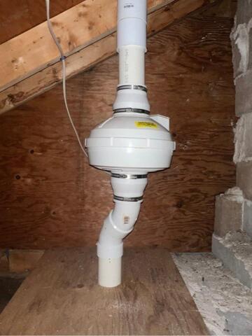 Replacing a Radon Fan in Wilbraham, MA - After Photo