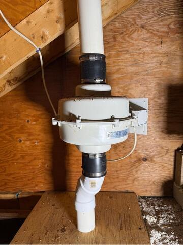 Replacing a Radon Fan in Wilbraham, MA - Before Photo