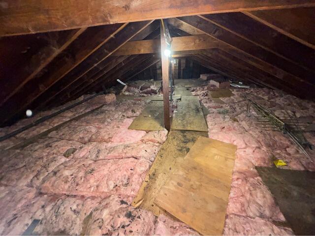 Insulating an Attic in Vernon, CT - Before Photo