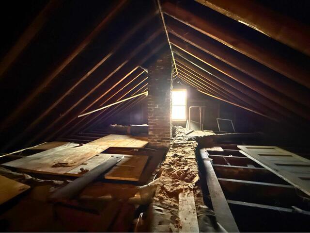 Insulating an Attic in Westfield, MA - Before Photo