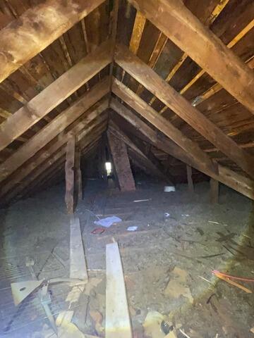 Insulating an Attic in Westfield, MA - Before Photo