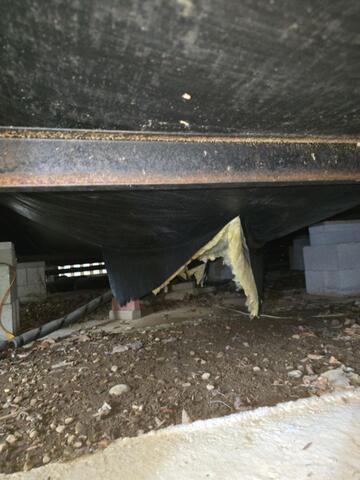 Insulating Under a Home in North Windham, CT - Before Photo