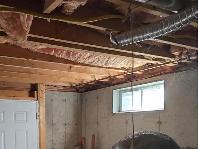 Insulating a Basement in North Granby, CT - Before Photo