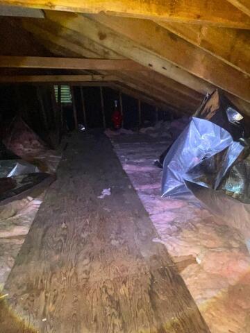 Insulating an Attic in Hebron, CT - Before Photo