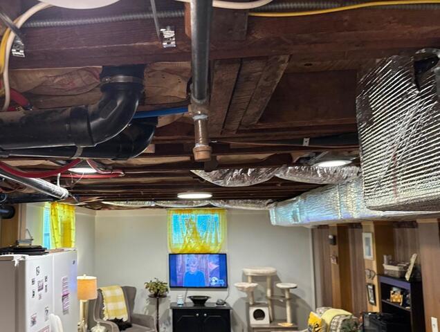 Installing a Drop Ceiling in Springfield, MA - Before Photo