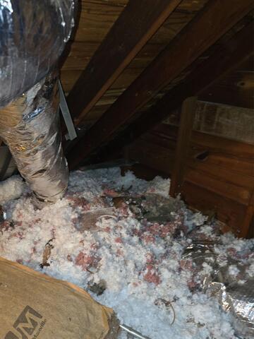 Insulating an Attic in West Hartford, CT - Before Photo