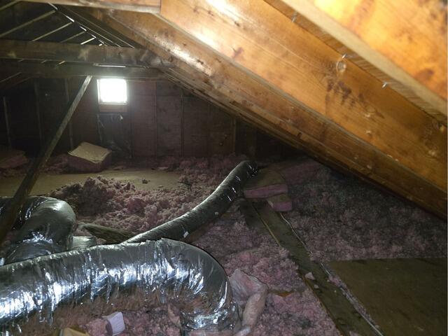Insulating an Attic in Chicopee, MA - Before Photo