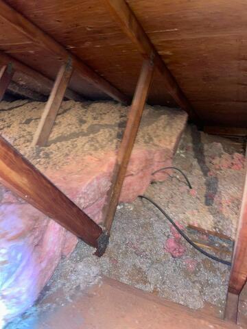 Insulating an Attic in Turners Falls, MA - Before Photo