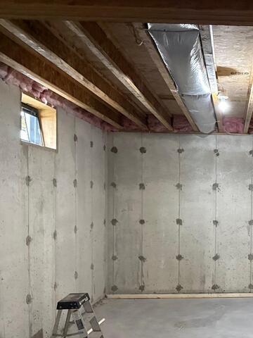 Insulating a Basement in Suffield, CT - Before Photo