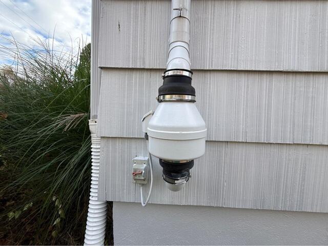 Replacing a Radon Fan in Columbia, CT - Before Photo