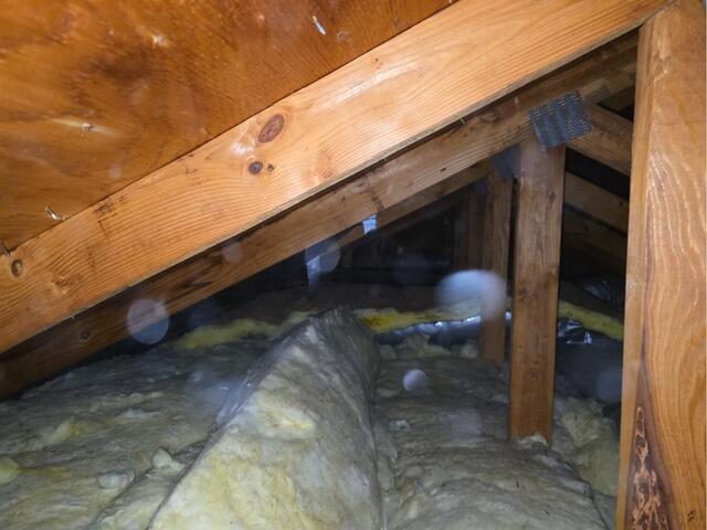 Replacing Attic Insulation in Windsor, CT - Before Photo
