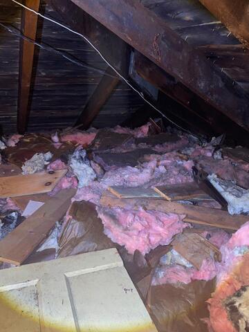 Insulating an Attic in Pittsfield, MA - Before Photo