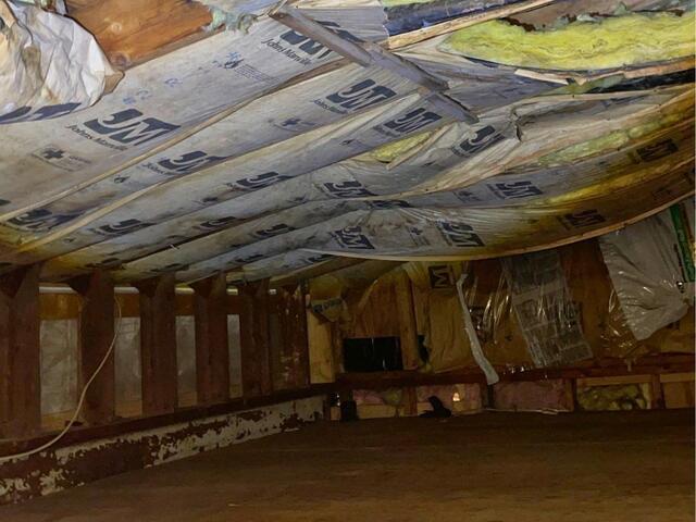 Insulating a Storage Area in Thompson, CT - Before Photo