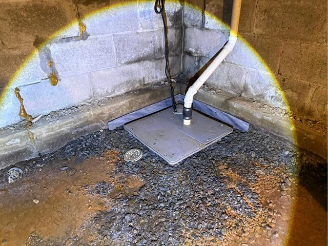 Replacing a Sump Pump in Webster, MA - Before Photo
