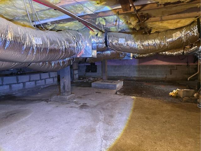 Encapsulating a Crawl Space in Webster, MA - Before Photo