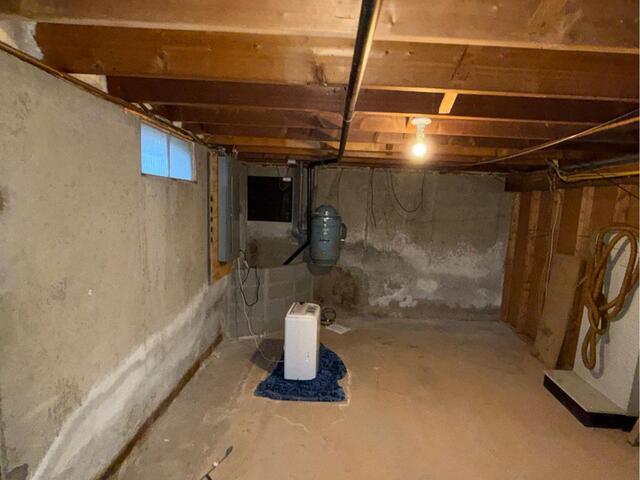 Reducing Humidity in a Basement in Longmeadow, MA - Before Photo