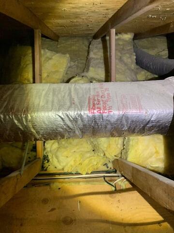Insulating an Attic in New London, CT - Before Photo