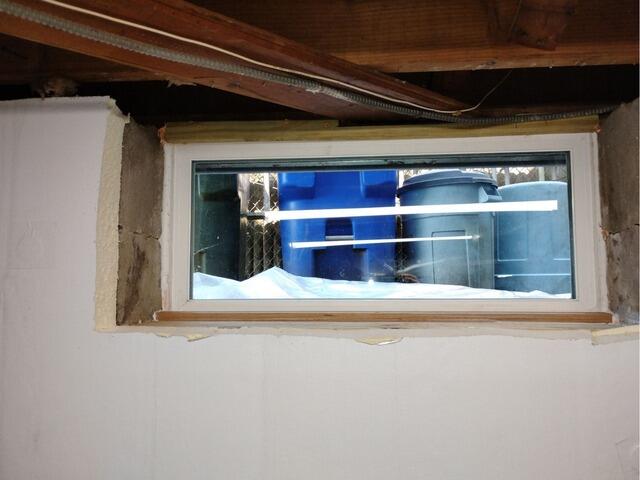 Replacing Windows in a Basement in Springfield, MA - After Photo