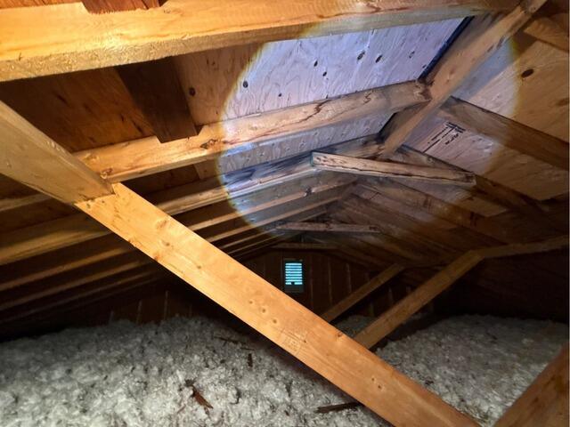 Insulating an Attic in Westfield, MA - Before Photo