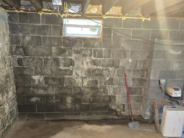 Insulating a Basement in Worthington, MA - Before Photo