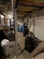 Replacing Supports in a Basement in Glastonbury, CT