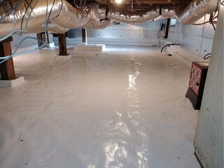 Encapsulating a Crawl Space in Webster, MA